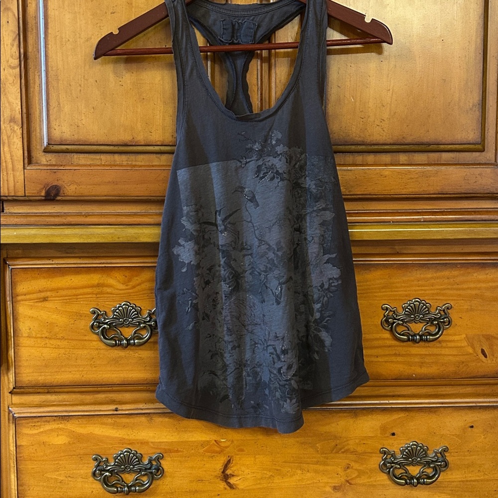AllSaints women’s vintage “Secret Garden Vest” Floral Racerback Tank Top XS